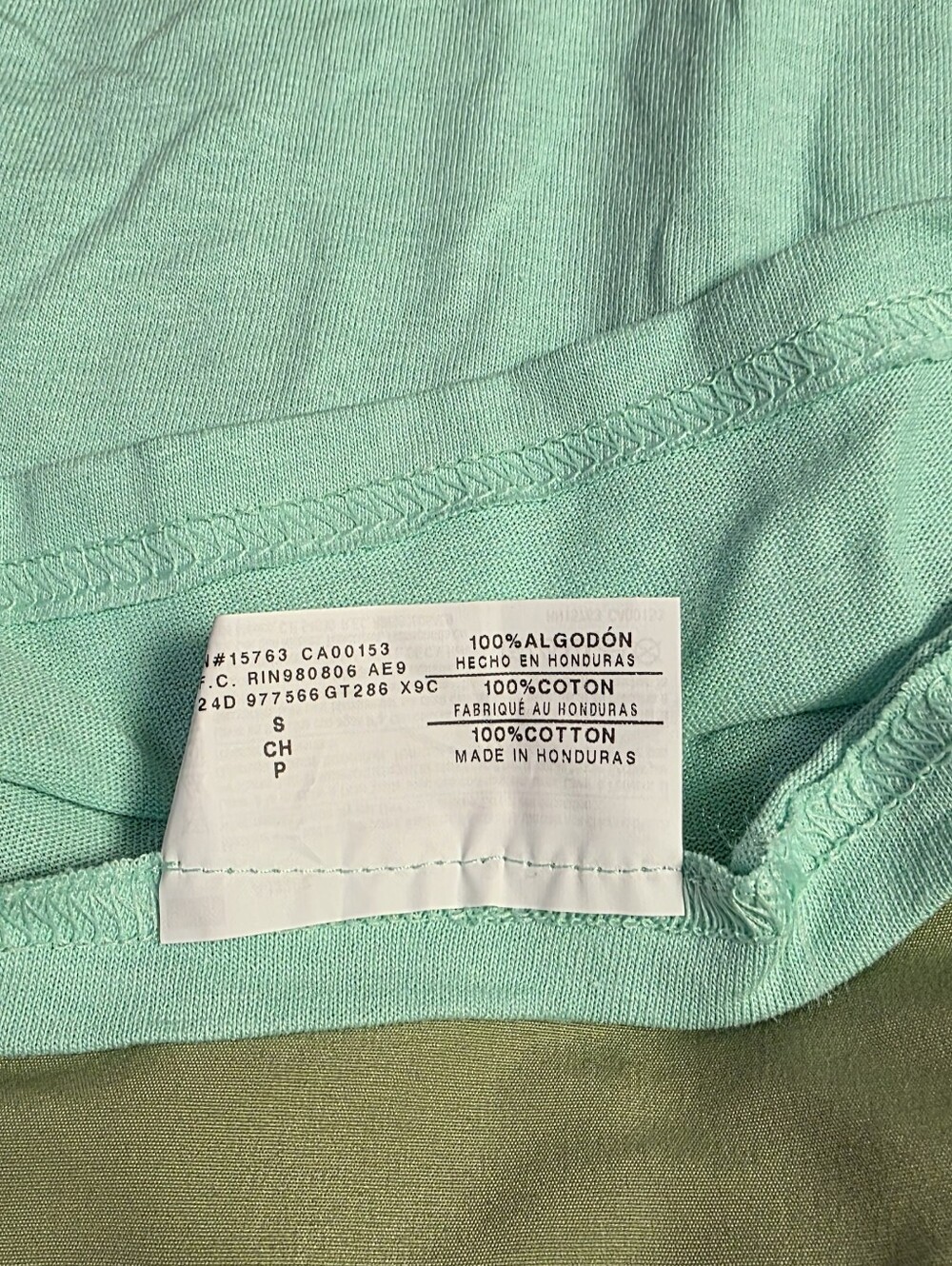 Hanes Mint Green Hoosiers Long Sleeve Tee with Pink & Purple Butterfly Graphic - Picture 4 of 6